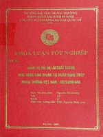 quản trị rủi ro lãi suất trong  hoạt động kinh doanh tại ngân hàng tmcp ngoại thương việt nam