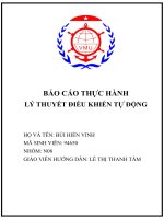 BÁO cáo THỰC HÀNH lý THUYẾT điều KHIỂN tự ĐỘNG bài 1 tạo lập và GHÉP nối các mô HÌNH hàm TRUYỀN đạt 