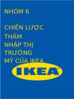 (TIỂU LUẬN) CHIẾN lược THÂM NHẬP THỊ TRƯỜNG mỹ của IKEA 