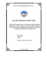 (TIỂU LUẬN) vận dụng lý luận về mối quan hệ biện chứng giữa lực lượng sản xuất và quan hệ sản xuất, hãy phân tích tính tất yếu của quá trình công nghiệp hóa 2 