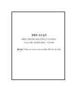 TIỂU LUẬN môn NHỮNG NGUYÊN lý cơ bản của CHỦ NGHĨA mác   lê NIN đề tài ý thức và vai trò của tri thức đối với vật chất 