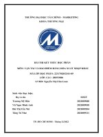 BÀI THI KẾT THÚC HỌC PHẦN MÔN VẬN TẢI VÀ BẢO HIỂM HÀNG HÓA XUẤT NHẬP KHẨU