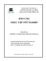 BÁO cáo THỰC tập tốt NGHIỆP tên đề tài tìm HIỂU và TRIỂN KHAI OPNSENSE FIREWALL 