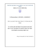 tiểu luận kết thúc học phần tư tưởng hồ chí minh tư tưởng hồ chí minh về đại đoàn kết dân tộc và sự vận dụng của đảng cộng sản việt nam trong giai đoạn hiện nay  