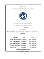 ĐỀ tài tìm HIỂU CHIẾN lược sản PHẨM tại SHERATON SAIGON HOTEL  TOWERS 