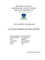 (TIỂU LUẬN) đồ án môn học lập TRÌNH WEB xây DỰNG WEBSITE bán HÀNG ONLINE 