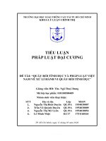 tiểu luận pháp luật đại cương đề tài quấy rối tình dục và pháp luật việt nam về xử lí hành vi quấy rối tình dục 
