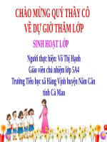 SINH HOẠT lớp (HẠNH)NGÀY 22 12 