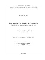 Luận văn thạc sĩ USSH nghiên cứu việc tạo lập, khai thác và bảo quản tài liệu số tại thư viện quốc gia việt nam 