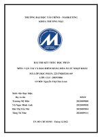 MÔN vận tải và bảo HIỂM HÀNG hóa XUẤT NHẬP KHẨU quy trình phát hành  lưu chuyển master BL và house BL thực tế  