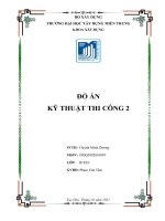 (TIỂU LUẬN) đồ án kỹ THUẬT THI CÔNG 2 TÍNH TOÁN TRỌNG LƯỢNG các cấu KIỆN 