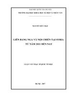 Luận văn thạc sĩ USSH liên bang nga và nội chiến tại syria từ năm 2011 đến nay   