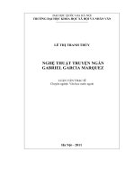Luận văn thạc sĩ USSH nghệ thuật truyện ngắn gabriel garcia marquez luận văn ths  văn học 60 22 30 