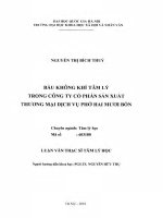 Luận văn thạc sĩ USSH bầu không khí tâm lý trong công ty cổ phần sản xuất thương mại dịch vụ phở hai mươi bốn   