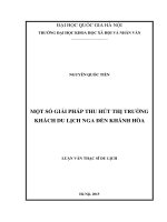 Luận văn thạc sĩ USSH một số giải pháp thu hút thị trường khách du lịch nga đến khánh hòa 