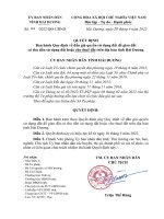 QUYẾT ĐỊNH Ban hành Quy định về đấu giá quyền sử dụng đất để giao đất có thu tiền sử dụng đất hoặc cho thuê đất trên địa bàn tỉnh Hải Dương