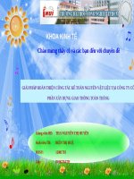 thuyết trình GIẢI PHÁP HOÀN THIỆN CÔNG tác kế TOÁN NGUYÊN vật LIỆU tại CÔNG TY cổ PHẦN xây DỰNG GIAO THÔNG TOÀN THẮNG 