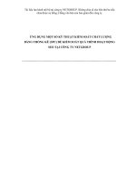 (TIỂU LUẬN) ỨNG DỤNG một số kỹ THUẬT KIỂM SOÁT CHẤT LƢỢNG BẰNG THỐNG kê (SPC) để KIỂM SOÁT QUÁ TRÌNH HOẠT ĐỘNG SEO tại CÔNG TY NETGROUP 