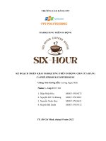 Assignment mobile marketing  - MARKETING TRÊN DI ĐỘNG KẾ HOẠCH TRIỂN KHAI MARKETING TRÊN DI ĐỘNG CHO CỪA HÀNG CÀ PHÊ SIXHOUR COFFEEHOUSE