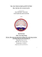 tiểu luận môn xây dựng đảng đề bài đấu tranh trên mặt trận tư tưởng, bảo vệ nền tảng tư tưởng của đảng cộng sản việt nam hiện nay 