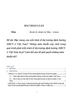 (TIỂU LUẬN) đặc trưng của nền kinh tế thị trường định hướng XHCN ở việt nam những mâu thuẫn nảy sinh trong quá trình phát triển kinh tế thị trường định hướng XHCN ở việt nam là gì 