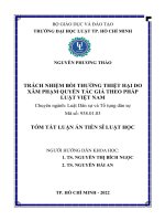 TRÁCH NHIỆM BỒI THƯỜNG THIỆT HẠI DO XÂM PHẠM QUYỀN TÁC GIẢ THEO PHÁP LUẬT VIỆT NAM