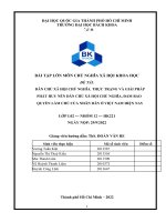 (TIỂU LUẬN) dân CHỦ xã hội CHỦ NGHĨA  THỰC TRẠNG và GIẢI PHÁP PHÁT HUY nền dân CHỦ xã hội CHỦ NGHĨA, đảm bảo QUYỀN làm CHỦ của NHÂN dân ở VIỆT NAM HIỆN NAY 