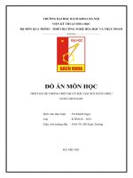 (TIỂU LUẬN) đồ án môn học THIẾT kế hệ THỐNG THIẾT bị cô đặc HAI nồi XUÔI CHIỀU DUNG DỊCH KOH 