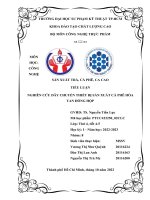 (TIỂU LUẬN) sản XUẤT TRÀ, cà PHÊ, CA CAO TIỂU LUẬN NGHIÊN cứu dây CHUYỀN THIẾT bị sản XUẤT cà PHÊ hóa TAN ĐÓNG hộp 