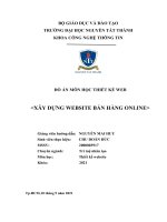 (TIỂU LUẬN) đồ án môn học THIẾT kế WEB xây DỰNG WEBSITE bán HÀNG ONLINE 