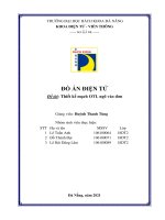 (TIỂU LUẬN) đồ án điện tử đề tài thiết kế mạch OTL ngõ vào đơn 