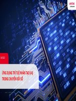 ỨNG DỤNG TRÍ TUỆ NHÂN TẠO (AI) TRONG CHUYỂN ĐỔI SỐ