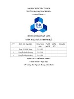 BÁO cáo bài tập lớn môn xác SUẤT THỐNG kê xác định đặc tính điện áp phóng điện cho vật liệu cách điện rắn ở điện áp xoay chiều tần số công nghiệp 