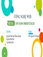 (TIỂU LUẬN) CÔNG NGHỆ WEB  đề tài xây DỰNG WEBSITE BLOG 