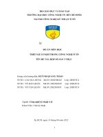 (TIỂU LUẬN) đồ án môn học THIẾT kế cơ KHÍ TRONG CÔNG NGHỆ ô tô tên đề tài hộp số sàn 3 TRỤC 