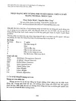 Nhận dạng đối tượng phi tuyến động trên cơ sở mạng neural nhân tạo 