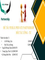 (TIỂU LUẬN) đề tài PUBLIC PRIVATE PARTNERSHIP đối tác CÔNG   tư 