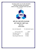 (TIỂU LUẬN) đồ án CHUYÊN NGÀNH kỹ THUẬT CHẾ tạo đề số 14 THÂN bơm 