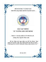 (TIỂU LUẬN) đề tài phân tích luận điểm của hồ chí minh “bao nhiêu lợi ích đều vì dân  bao nhiêu quyền hạn đều của dân… chính quyền từ xã đến chính phủ trung ương do dân cử ra  