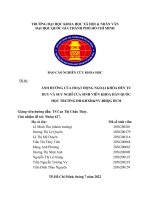 (TIỂU LUẬN) đề tài  ẢNH HƯỞNG của HOẠT ĐỘNG NGOẠI KHÓA đến tư DUY và SUY NGHĨ của SINH VIÊN KHOA hàn QUỐC học TRƯỜNG đh KHXHNV ĐHQG HCM 