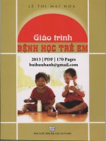 Giáo trình Bệnh học trẻ em (In lần thứ năm): Phần 1