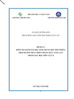 (TIỂU LUẬN) KIỂM TRA ĐÁNH GIÁ học SINH TRUNG học PHỔ THÔNG THEO HƯỚNG PHÁT TRIỂN PHẨM CHẤT, NĂNG lực TRONG dạy học môn vât LI 