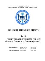 (TIỂU LUẬN) đồ án hệ THỐNG cơ điện tử đề tài THIẾT bị hỗ TRỢ tìm KIẾM, cứu nạn HÀNG hải ỨNG DỤNG CÔNG NGHỆ LORA 