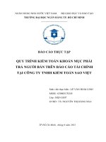 (TIỂU LUẬN) QUY TRÌNH KIỂM TOÁN KHOẢN mục PHẢI TRẢ NGƯỜI bán TRÊN báo cáo tài CHÍNH tại CÔNG TY TNHH KIỂM TOÁN SAO VIỆT 