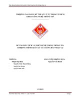 (TIỂU LUẬN) đề tài PHÂN TÍCH và THIẾT kế hệ THỐNG THÔNG TIN CHƢƠNG TRÌNH QUẢN lý cửa HÀNG bán NHẠC cụ 