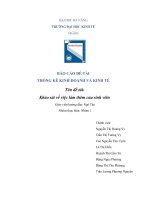 (TIỂU LUẬN) đề tài khảo sát về việc làm thêm của sinh viên 