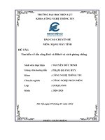 (TIỂU LUẬN) đề tài tìm hiểu về tấn công dos và DDoS và cách phòng chống 