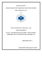 (TIỂU LUẬN) đề tài 11 vận DỤNG QUI LUẬT LƯỢNG  CHẤT vào QUÁ TRÌNH học tập của SINH VIÊN VIỆT NAM HIỆN NAY 