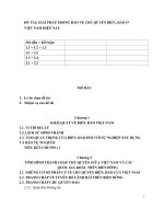 (TIỂU LUẬN) đề tài GIẢI PHÁP TRONG bảo vệ CHỦ QUYỀN BIỂN, đảo ở VIỆT NAM HIỆN NAY 