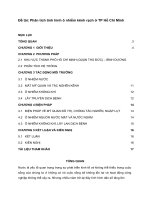 (TIỂU LUẬN) đề tài phân tích tình hình ô nhiễm kênh rạch ở TP hồ chí minh 